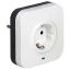 Legrand lengő aljzat 2P+F + 2xRJ45 (IN/OUT), túlfeszültség-levezetővel, 694670