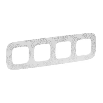 Legrand Valena Allure Négyes keret, Króm dekor, 754344