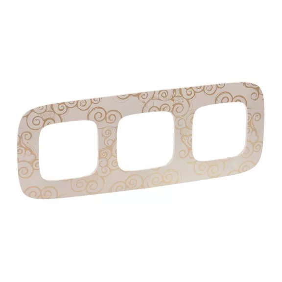 Legrand Valena Allure Hármas keret, Arany dekor, 754353 Legrand Valena Allure Hármas keret, Arany dekor, 754353