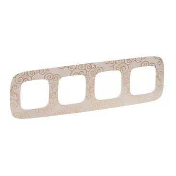 Legrand Valena Allure Négyes keret, Arany dekor, 754354