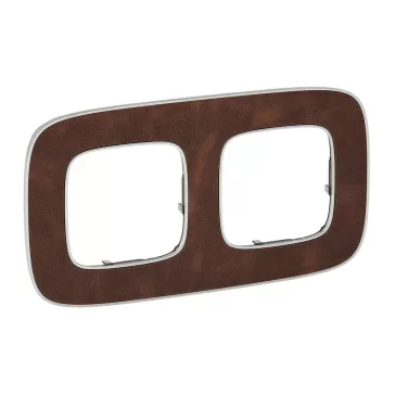 Legrand Valena Allure Kettes keret, Cserzett bőr, 754452