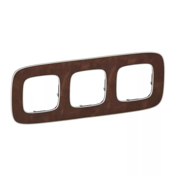 Legrand Valena Allure Hármas keret, Cserzett bőr, 754453 Legrand Valena Allure Hármas keret, Cserzett bőr, 754453