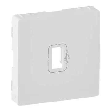   Legrand Valena Life elővezetékezett USB adatátviteli csatlakozóaljzat burkolat, fehér, 754750