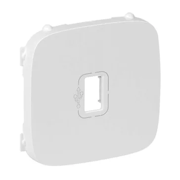   Legrand Valena Allure USB elővezetékezett aljzat burkolat, Fehér, 754755