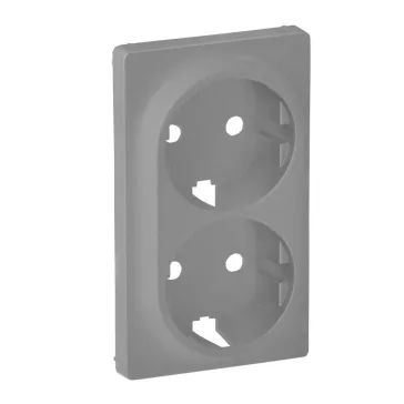   Legrand Valena Life 2x2P+F csatlakozóaljzat burkolat alumínium, 754952