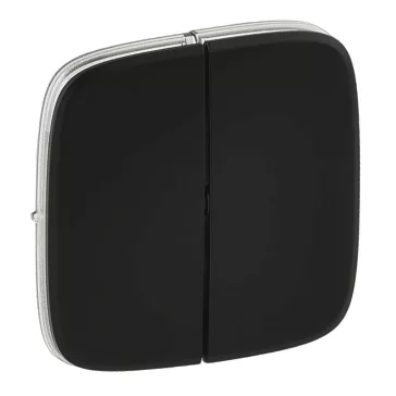   Legrand Valena Allure Kettős kapcsoló burkolat, Fekete, 755028
