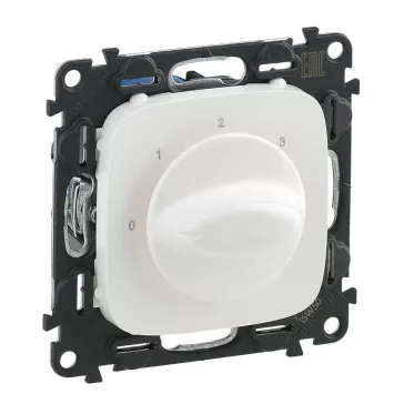   Legrand Valena Allure Ventilátor vezérlő (0-1-2-3 állású), burkolattal, Fehér, 755175