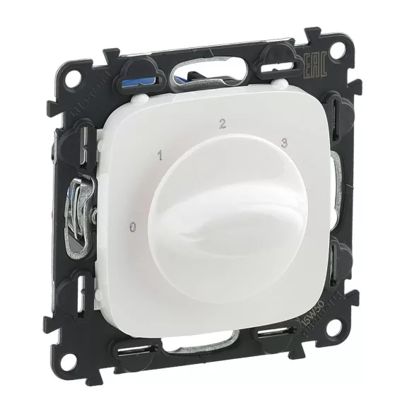 Legrand Valena Allure Ventilátor vezérlő (0-1-2-3 állású), burkolattal, Fehér, 755175 Legrand Valena Allure Ventilátor vezérlő (0-1-2-3 állású), burkolattal, Fehér, 755175