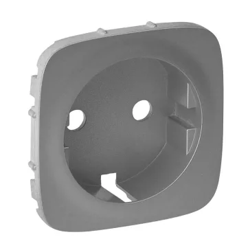   Legrand Valena Allure 2P+F csatlakozóaljzat burkolat, Alumínium, 755207