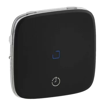   Legrand Valena Allure Világítás+szellőzés kapcsoló burkolat, Fekete, 755218
