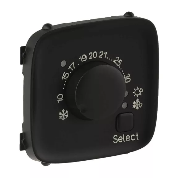 Legrand Valena Allure Elektronikus termosztát burkolat, Fekete, 755318 Legrand Valena Allure Elektronikus termosztát burkolat, Fekete, 755318