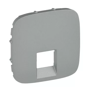   Legrand Valena Allure RJ11/RJ45 aljzat burkolat, Alumínium, 755417