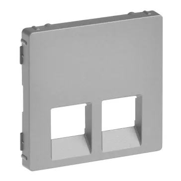   Legrand Valena Life 2xRJ45/RJ11 csatlakozóaljzat burkolat alumínium, 755422