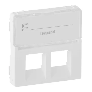   Legrand Valena Life 2xRJ45 csatlakozóaljzat burkolat, címketartóval fehér, 755480