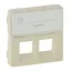 Legrand Valena Life 2xRJ45 csatlakozóaljzat burkolat, címketartóval elefántcsont, 755481