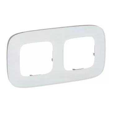 Legrand Valena Allure Kettes keret, Fehérüveg, 755542