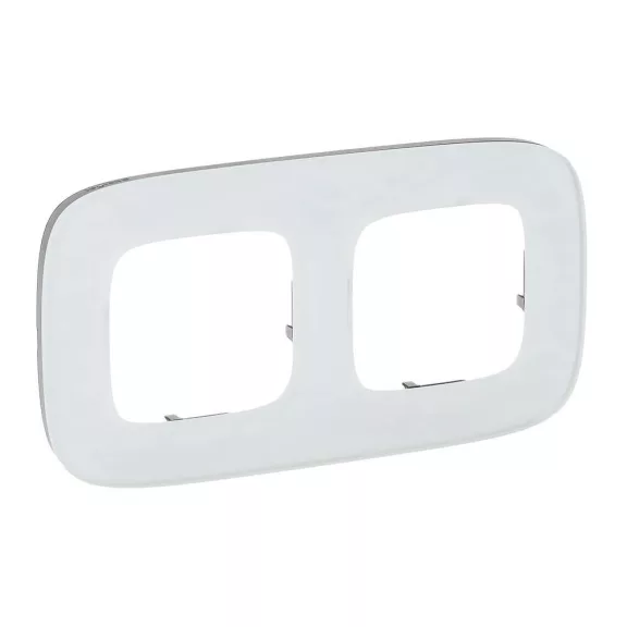 Legrand Valena Allure Kettes keret, Fehérüveg, 755542 Legrand Valena Allure Kettes keret, Fehérüveg, 755542