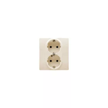   Legrand Niloé 2x2P+F aljzat körömmel bézs gyermekvédelemmel, 764644