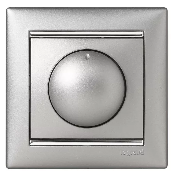 Legrand Valena forgatógombos fényerőszabályzó 40-400W (izzó- és halogén), alumínium, 770261 Legrand Valena forgatógombos fényerőszabályzó 40-400W (izzó- és halogén), alumínium, 770261