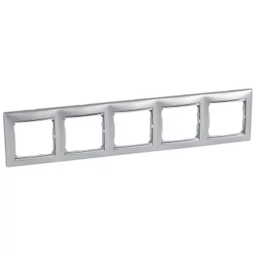   Legrand Valena Alumínium / Ezüst, 5-ös vízszintes keret, 770355