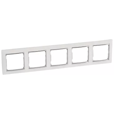   Legrand Valena Fehér / Ezüst, 5-ös vízszintes keret, 770495