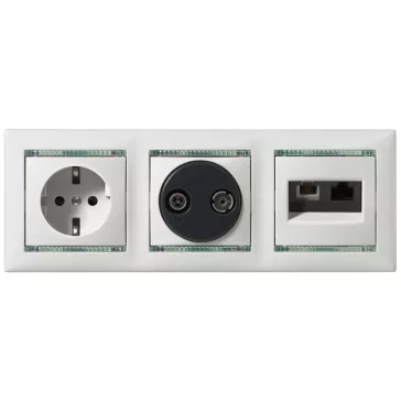   Legrand Valena 2P+F csatlakozóaljzat gyermekvédelemmel, elefántcsont, 774321