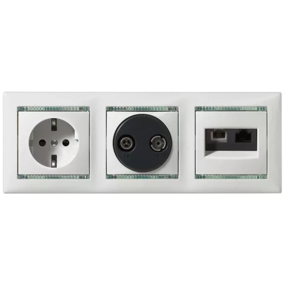 Legrand Valena 2P+F csatlakozóaljzat gyermekvédelemmel, elefántcsont, 774321 Legrand Valena 2P+F csatlakozóaljzat gyermekvédelemmel, elefántcsont, 774321