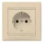 Legrand Valena 2P+F csatlakozóaljzat csapófedéllel, elefántcsont, 774322