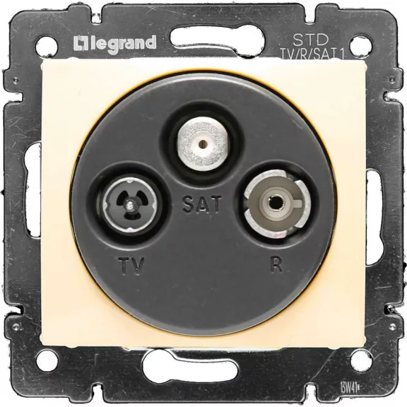 Legrand Valena TV-RD-SAT aljzat átmenő 14 dB, elefántcsont, 774337 Legrand Valena TV-RD-SAT aljzat átmenő 14 dB, elefántcsont, 774337