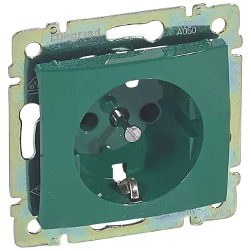 Legrand Valena 2P+F csatlakozóaljzat zöld, 774372