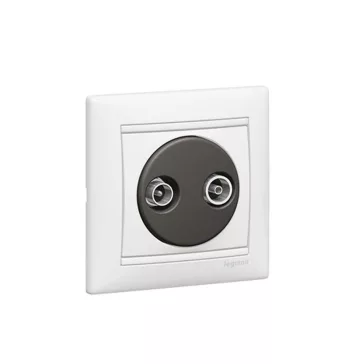   Legrand Valena TV-RD antenna-csatlakozóaljzat végzáró, 1,5dB fehér, 774432