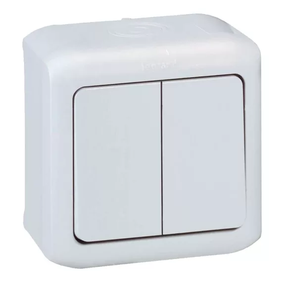 Legrand Forix IP44 falon kívüli kettős váltókapcsoló 10AX - 250V~ fehér, 782361 Legrand Forix IP44 falon kívüli kettős váltókapcsoló 10AX - 250V~ fehér, 782361