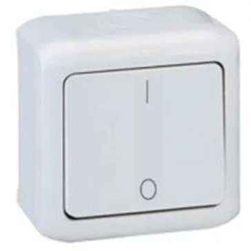   Legrand Forix IP44 falon kívüli kétpólusú kapcsoló 10AX - 250V~ szürke, 782386