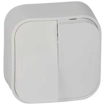   Legrand Forix IP20 falon kívüli kettős egypólusú kapcsoló, 10AX-250 V~ fehér, 782402