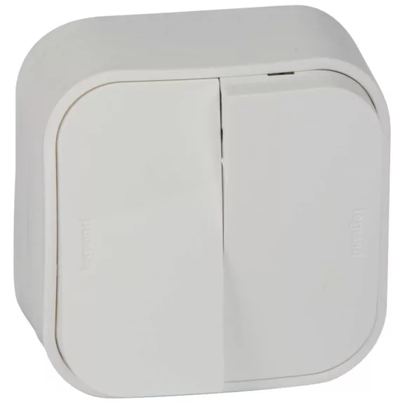 Legrand Forix IP20 falon kívüli kettős egypólusú kapcsoló, 10AX-250 V~ fehér, 782402 Legrand Forix IP20 falon kívüli kettős egypólusú kapcsoló, 10AX-250 V~ fehér, 782402