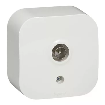   Legrand Forix IP20 falon kívüli TV antenna-csatlakozóaljzat, végzáró fehér, 782415