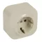Legrand Forix IP20 falon kívüli 2P+F földelt csatlakozóaljzat, 16A , biztonsági zsaluval, bézs,