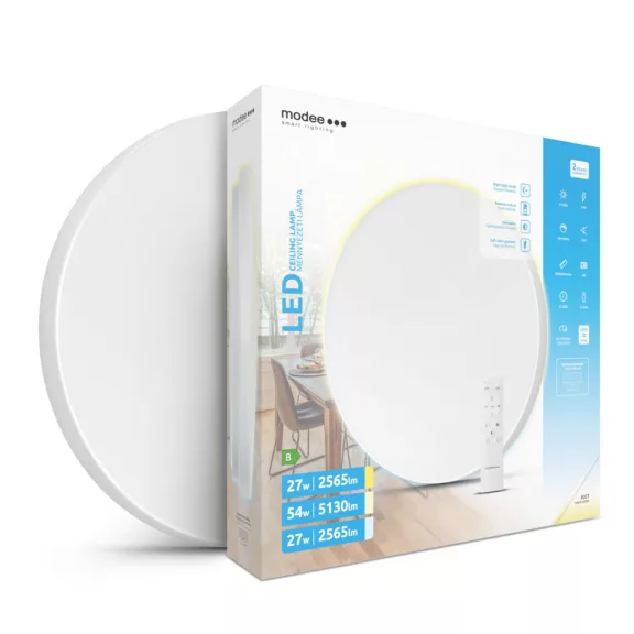 Modee LED fali/mennyezeti lámpatest távirányítóval DIM falonkívüli 2x 27W 170-265V AC A-B201 Modee LED fali/mennyezeti lámpatest távirányítóval DIM falonkívüli 2x 27W 170-265V AC A-B201