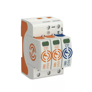   OBO Túlfeszültség levezető 2+1 kivitel 280V, TBS V50-2+NPE-280 CombiController V50, 5093524