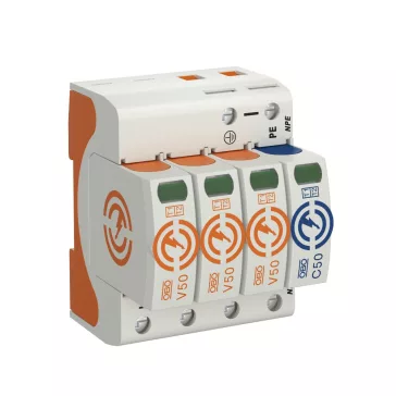   OBO Túlfeszültség levezető 3+1 kivitel 280V, TBS V50-3+NPE-280 CombiController V50, 5093526