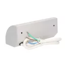 ORNO Sarokba illeszthető asztali elosztó, MINI 1db 230V-os dugaljal,+2 USB töltő, ezüst, SCHUKO