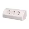 ORNO Sarokba illeszthető asztali elosztó, MINI, 3db 230V-os dugaljal, fehér/ezüst, SCHUKO, max 
