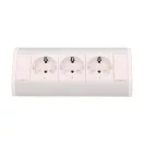 ORNO Sarokba illeszthető asztali elosztó, MINI, 3db 230V-os dugaljal, fehér/ezüst, SCHUKO, max ORNO Sarokba illeszthető asztali elosztó, MINI, 3db 230V-os dugaljal, fehér/ezüst, SCHUKO, max