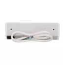 ORNO Sarokba illeszthető asztali elosztó, MINI, 3db 230V-os dugaljal, fehér/ezüst, SCHUKO, max ORNO Sarokba illeszthető asztali elosztó, MINI, 3db 230V-os dugaljal, fehér/ezüst, SCHUKO, max