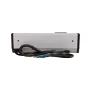 ORNO Sarokba illeszthető asztali elosztó, MINI, 2db 230V-os dugaljal+ kapcsoló, ezüst/fekete, S