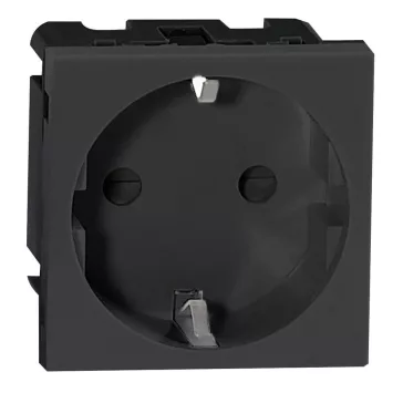   Beépíthető dugalj, SCHUKO, fekete, 3680W, 230V, OR-GM-9010 elosztóhoz
