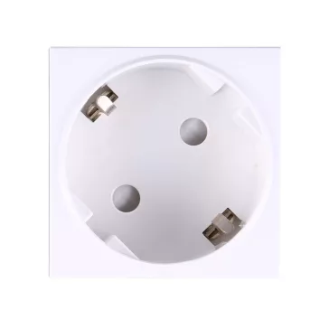   45°-os beépíthető SCHUKO dugalj, 3680W, 223V, SCHUKO, fehér, 3680W, 230V, OR-GM-9010 elosztóhoz