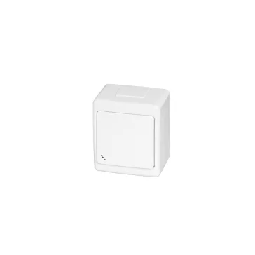   Pawbol Fehér váltókapcsoló kültéri vízmentes IP44, D_3110WS