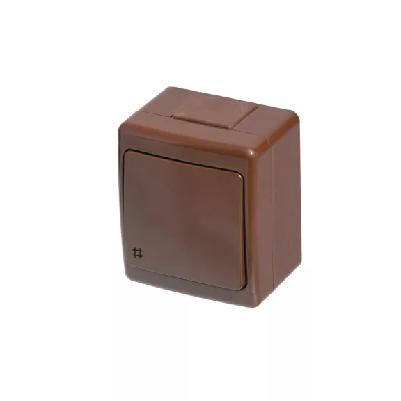 Pawbol Barna keresztkapcsoló kültéri vízmentes IP44, D_3210WK Pawbol Barna keresztkapcsoló kültéri vízmentes IP44, D_3210WK