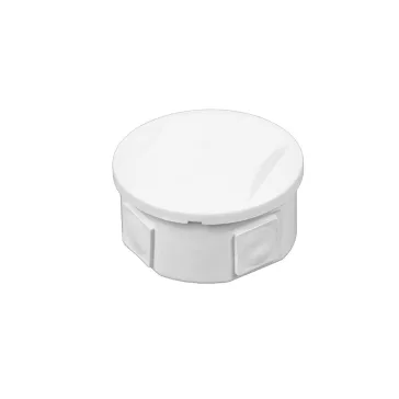 Pawbol falon kívüli kötődoboz kerek 4 lépcsős átvezetővel fehér 80x40mm IP44,  Pawbol S-BOX_026